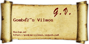Gombás Vilmos névjegykártya